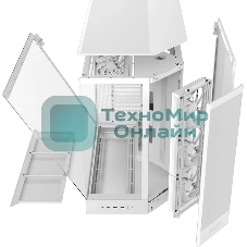 Компьютерный корпус без блока питания Case NZXT H9 Flow RGb+ (2025), Midi-Tower, TG, 6x140мм RGb + 1x120мм RGb, 2xUSB-A 3.2 + 1xUSB-C 3.2, E-ATX, ATX, mATX, mITX белый