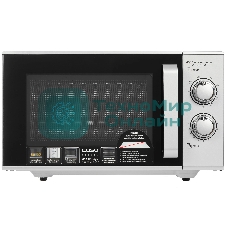 Микроволновая печь CASO MG 25 Ecostyle Ceramic серебристый/черный, 25 л, 900 Вт, переключатели - поворотный механизм