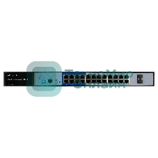Коммутатор GIGALINK GL-SW-G205-24P, 24×1 Гбит/с PoE + 2×1 Гбит/с SFP, настраиваемый