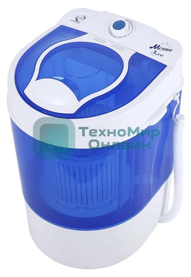 Стиральная машина Мечта WMS S303UT01 бело-синяя, загрузка вертикальная 3кг, 300 об/мин., класс: A+