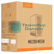 Корпус PCCooler ME200 MESH BK, Midi-Tower, чёрный, 3 x 120 мм