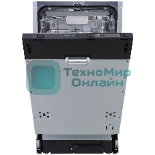 Встраиваемая посудомоечная машина Zigmund & Shtain DW 302.4, черный, 44.8 см, 10 компл., 44 дБ, класс A+++