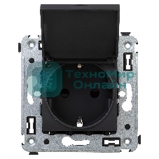 Розетка DKC Avanti 4412013 с крышкой 2P+E со шторками, 