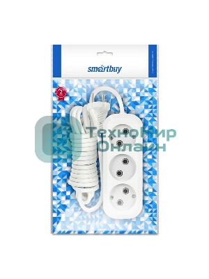 Удлинитель бытовой Smartbuy (SBE-10-3-15-N) 3 гнз х 15 м (10А/2.2 кВт, ПВС 2х1.0)