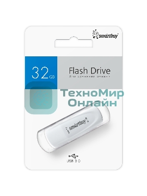 Флешка USB Smartbuy Scout white (SB032Gb3SCW), 32Gb, USB 3.0/3.1, R/W 110/40, белый