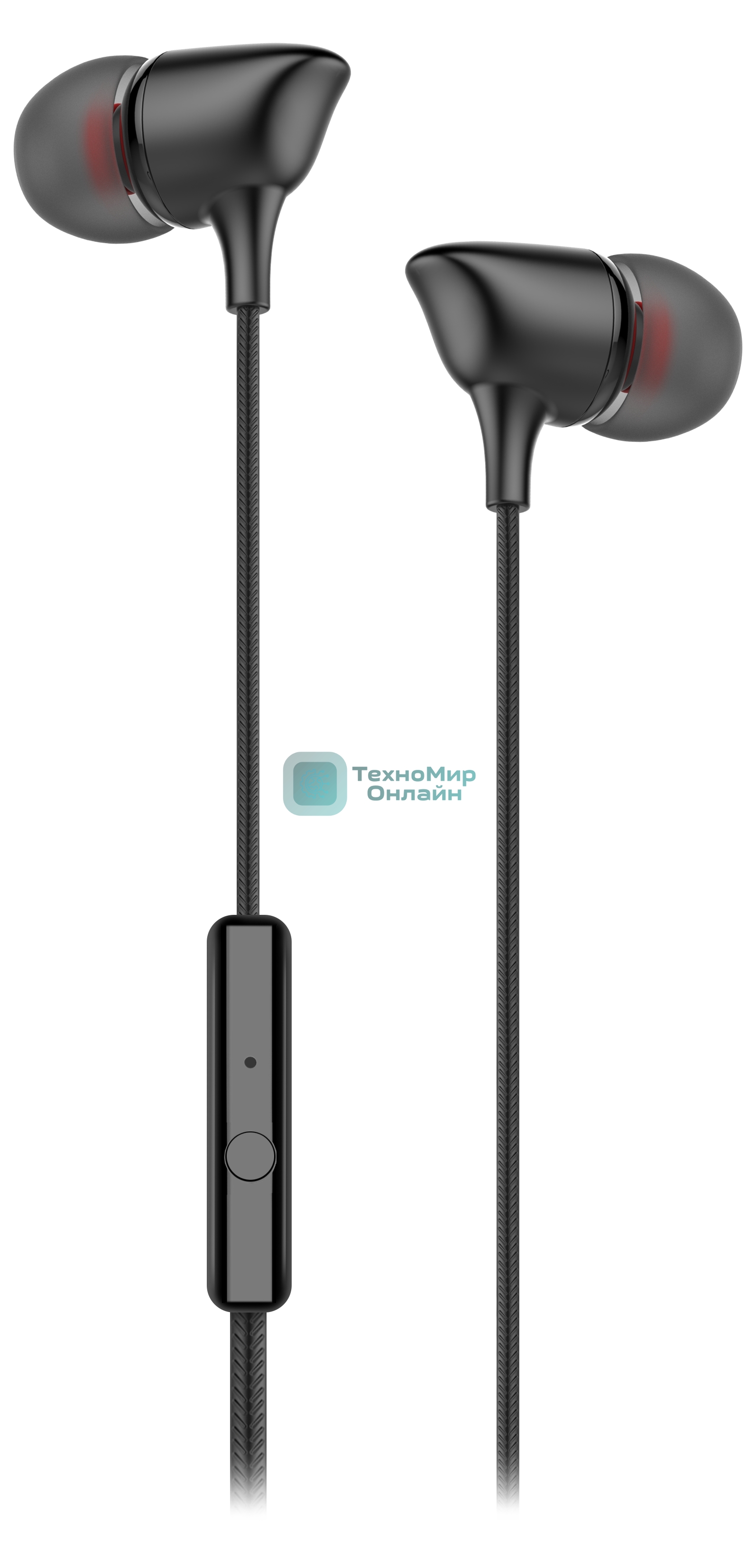 Проводные наушники Olmio Joy черный, внутриканальные, Jack 3.5 мм, микрофон