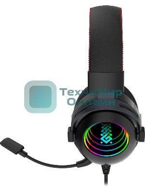 Гарнитура Defender Echo чёрный, проводная, подсветка