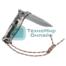 Нож складной Denzel, многоцелевой, системы Liner-Lock, с накладкой G10 на прямой рук-ке+стеклобой 79208