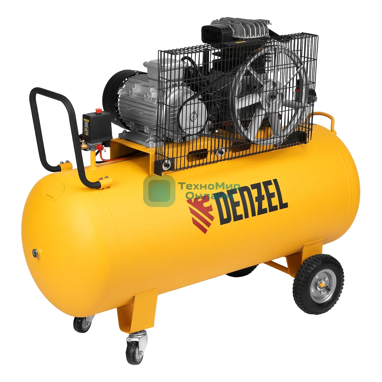 Компрессор воздушный Denzel BCI3000-T/200 рем. привод, 3,0 кВт, 200 л, 530 л/мин