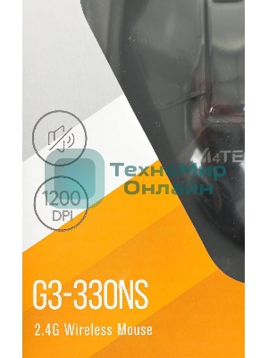 Мышь беспроводная A4Tech G3-330NS черный, 1200 dpi, радиоканал, USB, кнопки - 3