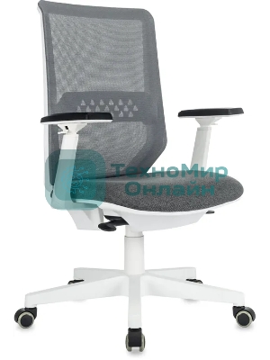 Кресло эргономичное Бюрократ MC-W611N серый TW SQU GR сетка/ткань крестов. пластик пластик белый