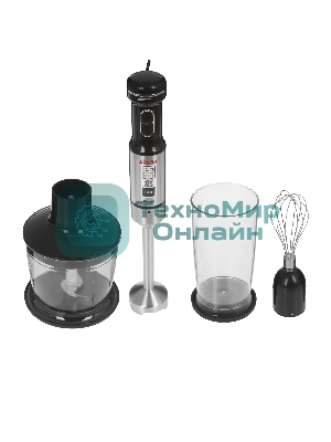 Блендер погружной Aresa AR-1124 серебристый, 800 Вт, плавная регулировка, турбо