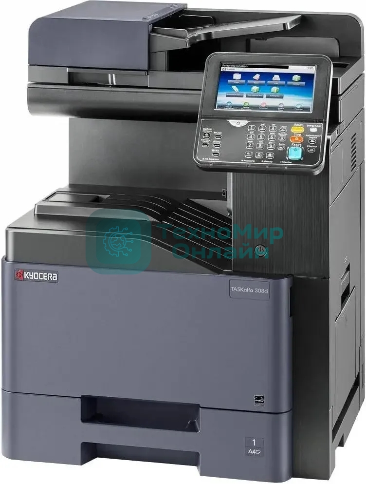 МФУ лазерное Kyocera TASKalfa 308ci (1102WL3NL0), A4, цветной, печ. до 30 стр/мин., скан. до 40 стр/мин (ч/б), 30 стр/мин (цв.), 1200 x 1200 dpi (печать) 600x600dpi (скан.), RJ-45, Air Print
