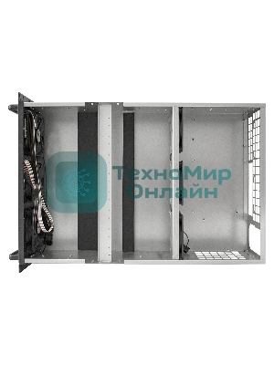 Корпус для майнинга ExeGate EX288960RUS Pro 8-650 без БП, 2*USB, 6*fan 120мм, места под: 8 видеокарт, 1 БП