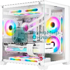 Компьютерный корпус Bloody BD-CC105 белый без БП mATX 5x120мм 1xUSB 2.0 1xUSB 3.0 audio bott PSU