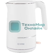 Чайник электрический Vitek VT-1104 1.5 л, 2200 Вт, разноцветный корпус: металл/пластик