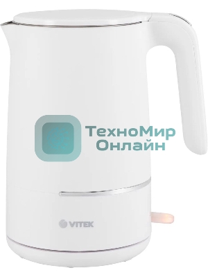 Чайник электрический Vitek VT-1104 1.5 л, 2200 Вт, разноцветный корпус: металл/пластик