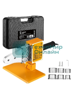 Аппарат для сварки полипропиленовых труб с металлической станиной DEKO RPPWM1600W в пластиковом кейсе, 3 насадки (20-32