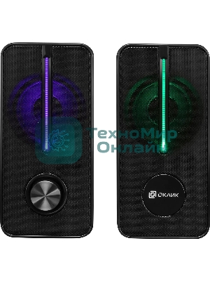 Акустическая система Оклик OK-120U 2.0 черный 6Вт