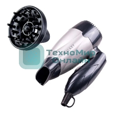 Фен Galaxy Line GL 4305 серебристый/черный, 1400 Вт, компактный