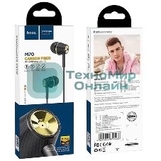 Проводные наушники Hoco M70 черный, внутриканальные, Jack 3.5 мм