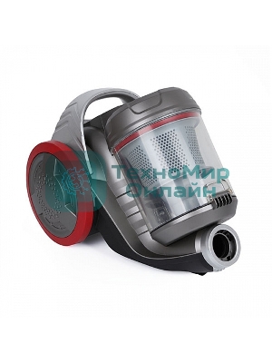 Пылесос BQ VC1606C серо-красный, 420/1600 Вт, уборка сухая, пылесборник контейнер 3 л