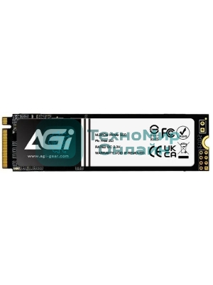 Накопитель SSD AGI AI828, 2Tb, PCIe 4.0 x4, M.2 2280, NVMe, R/W 7400/6700