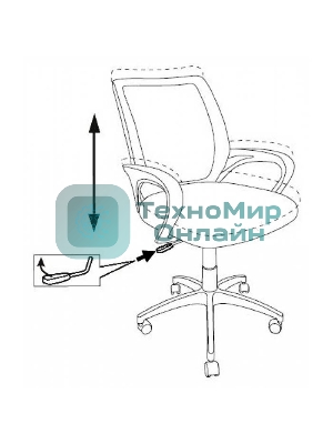 Кресло Бюрократ CH-695NLTSL черный, сетка/ткань, 120 кг, механизм качания