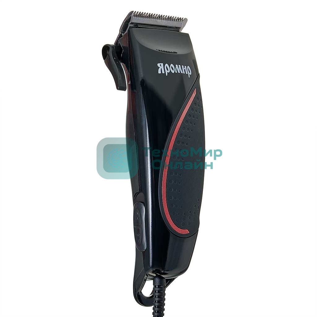 Машинка для стрижки волос ЯРОМИР ЯР-702 черный с красным