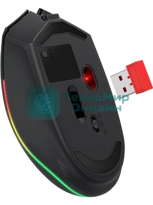 Мышь беспроводная Defender Fusion MM-283 черный, 3200 dpi, радиоканал, Bluetooth, USB, кнопки - 4