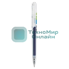 Ручка гелевая автоматическая Deli EG05-BL прозрачный, d=0.5мм, синие чернила