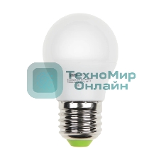 Лампа светодиодная JazzWay PLED-ECO-G45 5Вт шар 3000К теплый белый E27 400лм 220-240В