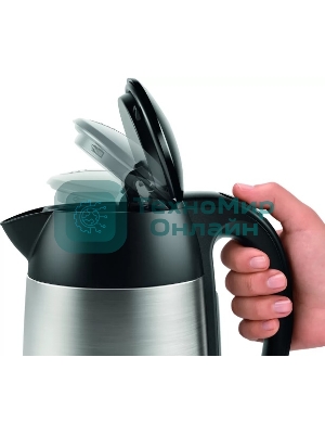 Чайник электрический Bosch TWK3P420 1.7 л, 2400 Вт, черный (корпус: нержавеющая сталь)