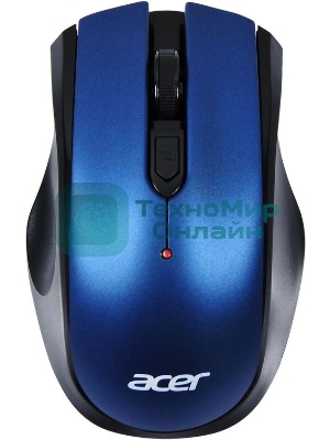 Мышь беспроводная Acer OMR031 черный/синий, 1600 dpi, радиоканал, USB, кнопки - 4