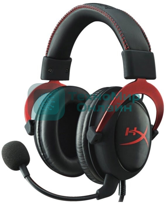Гарнитура HyperX Cloud II красный, проводная, совместимость с консолями
