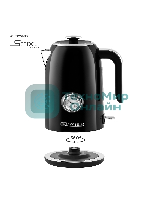 Чайник электрический Galaxy Line GL 0350, магия черного, металл, 2200 Вт, 1.7 л