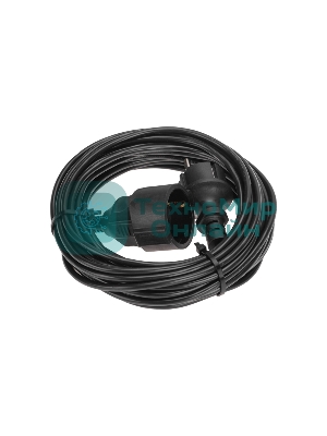 Удлинитель-шнур PROconnect ПВС 3х0,75 мм², 10 м, с/з, 6А, 1300 Вт, IP20, черный
