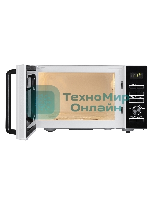 Микроволновая печь BBK 25MWS-970T/WB белый, 25 л, 900 Вт, переключатели - кнопки, поворотный механизм