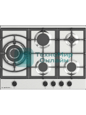 Газовая варочная панель Zigmund & Shtain G 14.7 S независимая, нержавеющая сталь