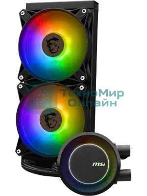 Система жидкостного охлаждения MSI MAG CORELIQUID E240 2x ARGB Fan LGA 1200/1700 AM5/AM4 (306-7ZW5E17-C24)