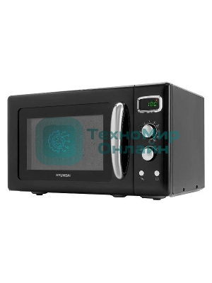 Микроволновая печь Hyundai HYM-D3040 черный, 23 л, 800 Вт, переключатели - кнопки, поворотный механизм
