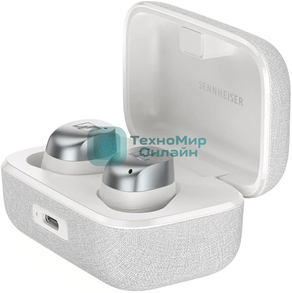 Наушники TWS Sennheiser Momentum True Wireless 4 серебристый/белый, внутриканальные, Bluetooth, активное шумоподавление, до 7.5 ч