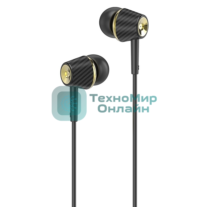 Проводные наушники Hoco M70 черный, внутриканальные, Jack 3.5 мм