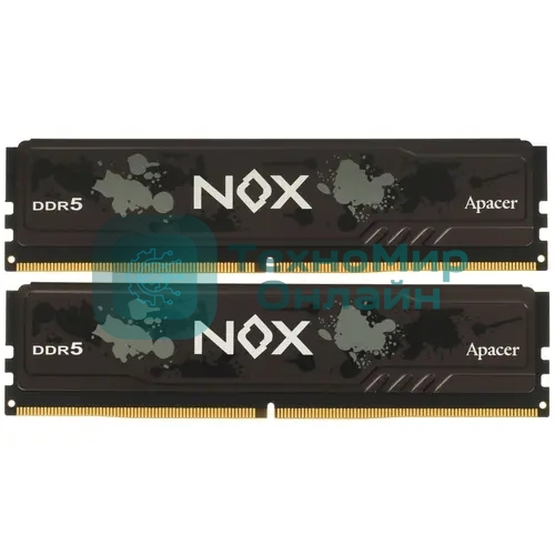Оперативная память Apacer Nox, DDR5, 32GB (2x16GB), 5600MHz, CL40, DIMM, радиатор, черный