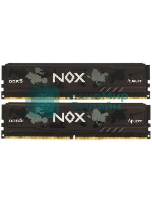 Оперативная память Apacer Nox, DDR5, 32GB (2x16GB), 5600MHz, CL40, DIMM, радиатор, черный