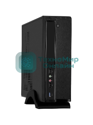 Компьютерный корпус Desktop ExeGate MI-207U-400W-8 (miniITX/mATX, БП M400 с вент. 8см, 1*USB+1*USB 3.0, аудио, черный)