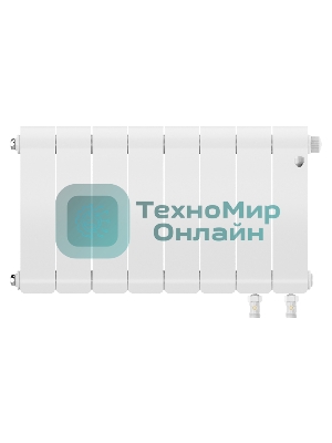 Радиатор биметаллический Royal Thermo Infinity 300 Bianco Traffico VR80 - 8 секц.