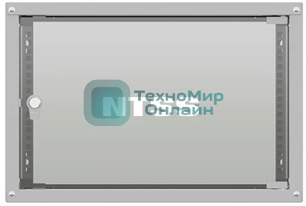 Шкаф коммутационный NTSS LIME (NTSS-WL6U5535GS) настенный 6U 550x350 мм пер. дв. стекл несъемн. бок. пан. 30 кг серый 8.3 кг 110 град. IP20