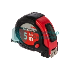 Рулетка Matrix Status magnet fixation, 5 м х 19 мм, обрезиненный корпус, зацеп с магнитом