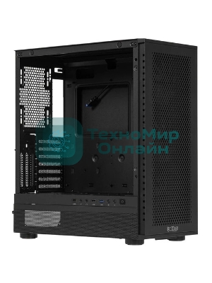 Корпус PCCooler ME200 MESH BK, Midi-Tower, чёрный, 3 x 120 мм